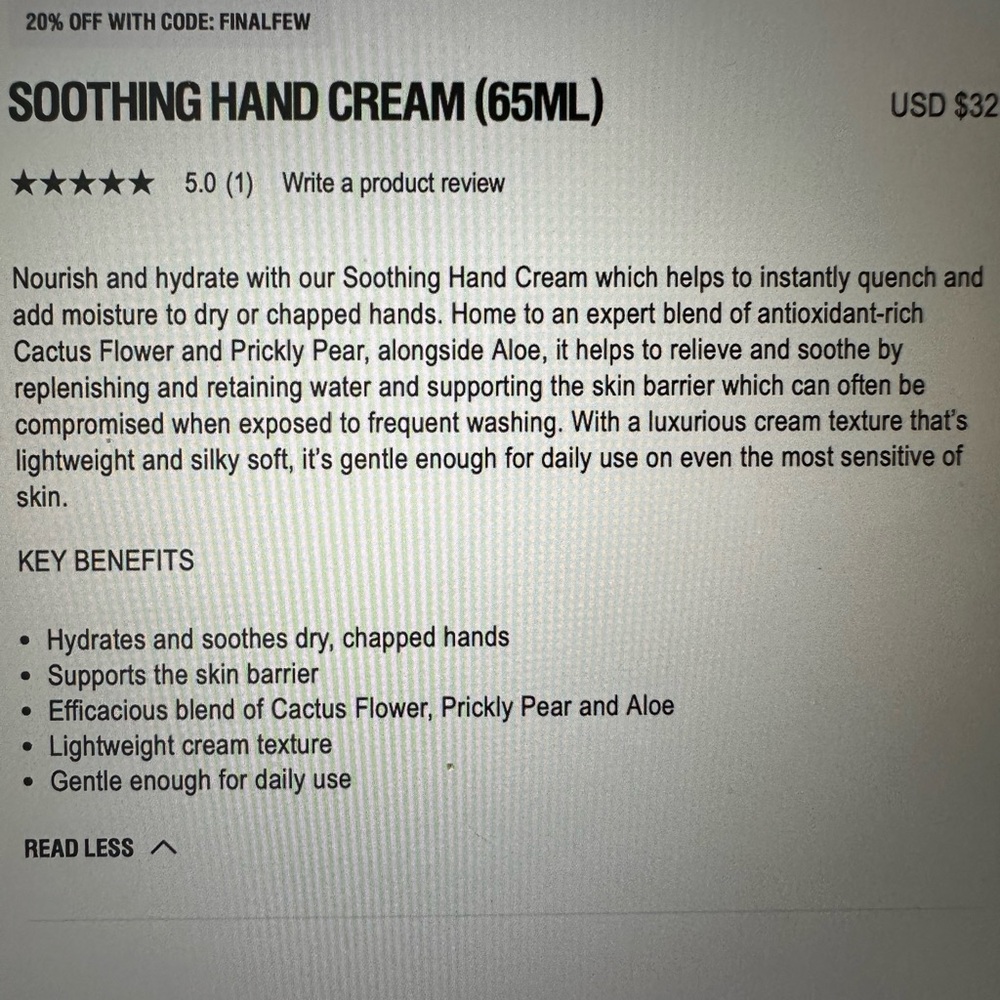 Grown Alchemist Soothing Hand Cream - White Tube - Picture 2 of 3